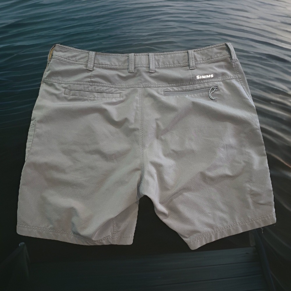Simms Shorts‎ Men 40 Brown Performance Fishing Boating Vacation #1